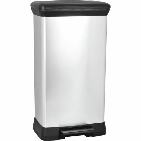 Cubo de basura Curver CURVER Plateado Metal 50 L