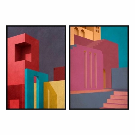 Cadre DKD Home Decor Abstrait (83 x 4,5 x 123 cm) (2 Unités)