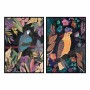 Cadre DKD Home Decor Perroquet Moderne (103 x 4,3 x 143 cm) (2 Unités)