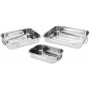 Lot de plateaux pour aliments Excellent Houseware a12402130 Acier inoxydable 27 x 20 x 6 cm 31 x 23 x 6 cm 36 x 27 x 6 cm (3 Uni