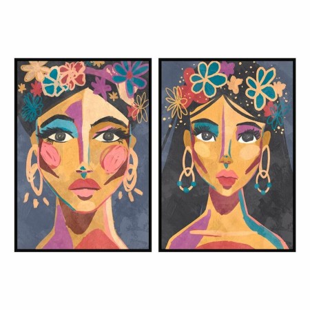 Cadre DKD Home Decor Femme Moderne (102,5 x 4,3 x 142,6 cm) (2 Unités)
