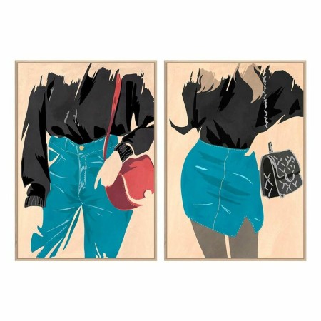 Cadre DKD Home Decor Femme (83 x 4,5 x 123 cm) (2 Unités)