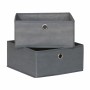 Boîtes de rangement Mondex Gris 28 x 28 x 13 cm (2 Unités)