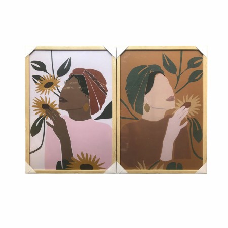 Cadre DKD Home Decor 8424001871339 Colonial Africaine (50 x 2,5 x 70 cm) (2 Unités)