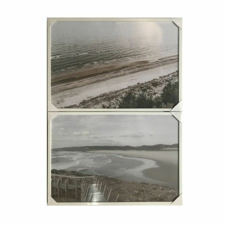 Cadre DKD Home Decor 8424001871438 Plage méditerranéen (2 Unités) (70 x 3 x 50 cm)