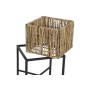 Set de Maceteros Home ESPRIT Negro Metal Fibra 53 x 26 x 69 cm