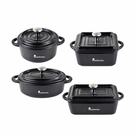 Ensemble de Cuisine Masterpro Cook and Share Céramique Acier inoxydable (4 pcs)