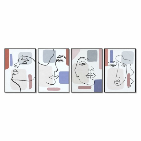 Cadre DKD Home Decor S3018049 Abstrait Moderne (52 x 3 x 72 cm) (4 Unités)