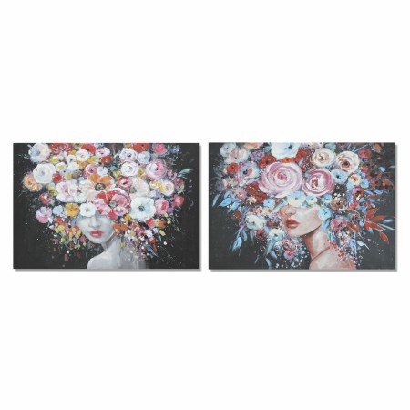 Cadre DKD Home Decor S3018053 Fleurs Moderne (120 x 3,8 x 90 cm) (2 Unités)