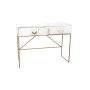 Console Romimex Blanc Doré Métal Bois MDF 100 x 77 x 39 cm