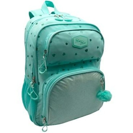 Cartable Blin-Blin Turquoise Coeurs