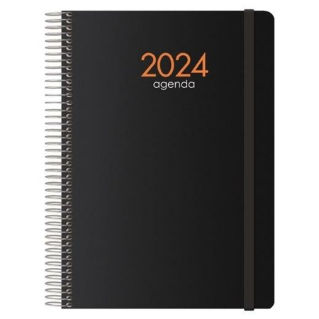 Agenda SYNCRO DOHE 2024 Noir quarto 15 x 21 cm Annuel