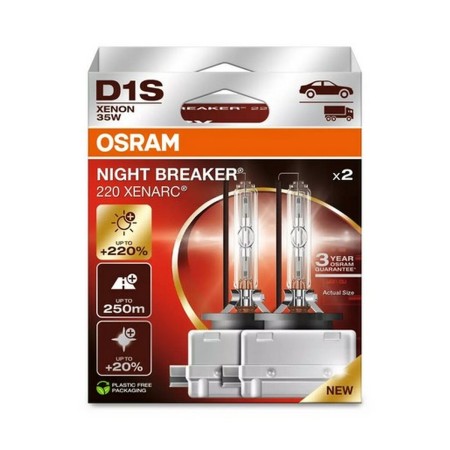 Bombilla para Automóvil Osram NIGHT BREAKER 220 35 W (2 Unidades)