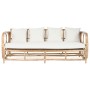 Sofá Home ESPRIT Blanco Natural 192 x 72 x 75 cm