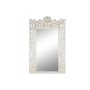 Miroir mural Home ESPRIT Blanc Verre Bois de manguier Indien Décapé 150 x 5 x 242 cm