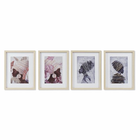 Cadre DKD Home Decor S3018184 Colonial Africaine (35 x 2 x 45 cm) (4 Unités)