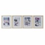 Cadre DKD Home Decor Roses (35 x 2 x 45 cm) (4 Unités)