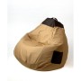 Pouf GO GIFT Crème Bronze Oxford 140 x 100 cm