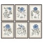 Cadre DKD Home Decor Fleurs Moderne (6 Unités) (50 x 2 x 65 cm)