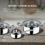 Batería de Cocina San Ignacio MARBLE SG Gris Acero Inoxidable 5 Piezas (Reacondicionado B)