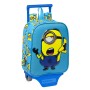 Mochila Escolar con Ruedas Minions Minionstatic Azul 22 x 28 x 10 cm