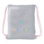 Bolsa Mochila con Cuerdas Benetton Silver Acolchado Plateado 35 x 40 x 1 cm