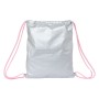 Bolsa Mochila con Cuerdas Benetton Silver Acolchado Plateado 35 x 40 x 1 cm