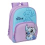 Mochila Escolar Stitch Sweet Azul Lila 26 x 34 x 11 cm