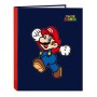 Carpeta de anillas Super Mario World Azul marino A4 26.5 x 33 x 4 cm