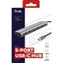 Hub USB Trust 25136 Plateado 10 cm (1 unidad)