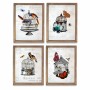 Cadre DKD Home Decor Bois Toile Cage (4 pcs) (34 x 2 x 44 cm)