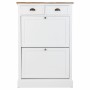 Armoire à chaussures Alexandra House Living Blanc Marron 33 x 120 x 80 cm