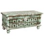 Coffre Alexandra House Living Blanc Vert Bois de manguier 42 x 45 x 98 cm Finition vieillie