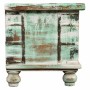 Coffre Alexandra House Living Blanc Vert Bois de manguier 42 x 45 x 98 cm Finition vieillie