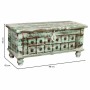 Coffre Alexandra House Living Blanc Vert Bois de manguier 42 x 45 x 98 cm Finition vieillie