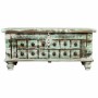 Coffre Alexandra House Living Blanc Vert Bois de manguier 42 x 45 x 98 cm Finition vieillie