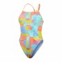 Bañador Mujer Speedo Speedo Allover Digital V-Back Azul