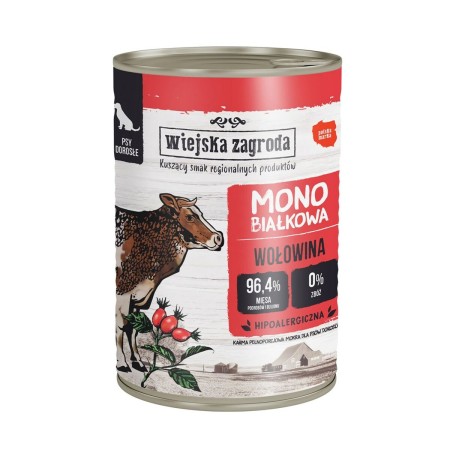 Comida húmeda WIEJSKA ZAGRODA Monoprotein Beef Carne de vacuno 400 g