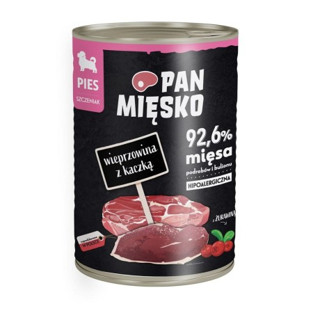 Alimentation humide PAN MIĘSKO Meat Cerdo con Pato Viande de bœuf 400 g