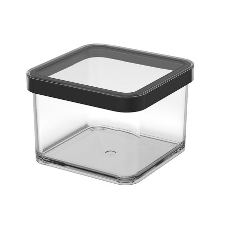 Cubo contenedor Rotho Negro Transparente Plástico