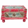 Coffre Alexandra House Living Rouge Bois de manguier 28 x 27 x 50 cm Style artisanal