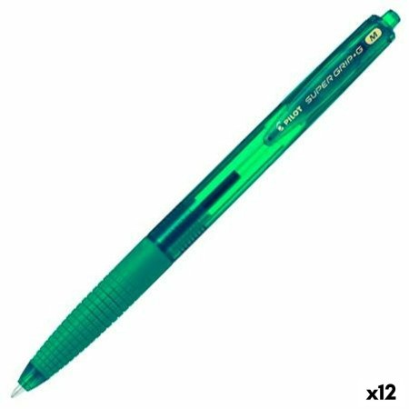 Bolígrafo Pilot Supergrip G Bola 0,4 mm 12 Unidades Verde oscuro