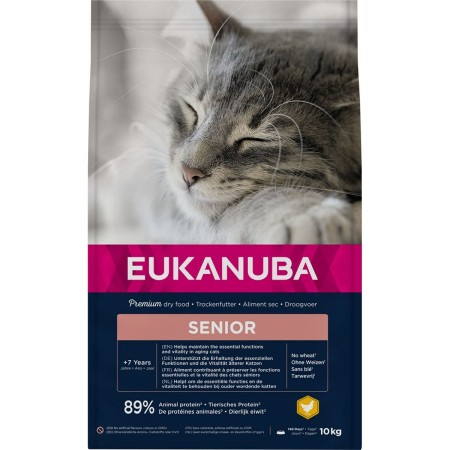 Aliments pour chat Eukanuba Senior Chicken Poulet 10 kg