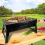 Barbacoa de Carbón con Ruedas Feel Maestro MR-1010 Negro Metal