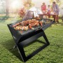 Barbacoa de Carbón con Ruedas Feel Maestro MR-1011 Negro Metal