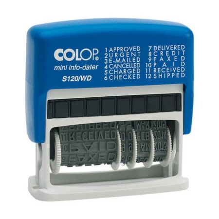 Sello Colop 105001 Azul Blanco Negro