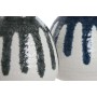 Vase Home ESPRIT Bleu Blanc Vert Gris Céramique méditerranéen 18 x 18 x 18 cm (2 Unités)