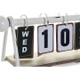 Calendrier de bureau DKD Home Decor Noir Métal Bois Marron Blanc PVC (28.5 x 11 x 13.5 cm) (2 pcs)