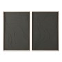 Cadre Home ESPRIT Vert Beige Gris foncé polystyrène Bois MDF Abstrait Scandinave (2 Unités)
