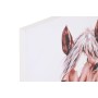 Cuadro Home ESPRIT Beige Rosa Lienzo Madera MDF Caballo Shabby Chic 80 x 2,5 x 60 cm (2 Unidades)